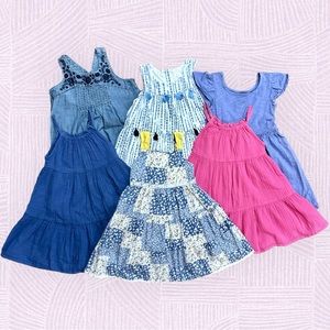 Girls Dress Lot Size S Small 5 6 Casual Summer Sun Dresses Cat & Jack Old Navy